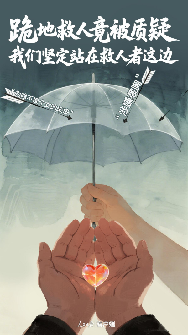 九融配资 人民日报：跪地救人竟被质疑，我们坚定站在救人者这边